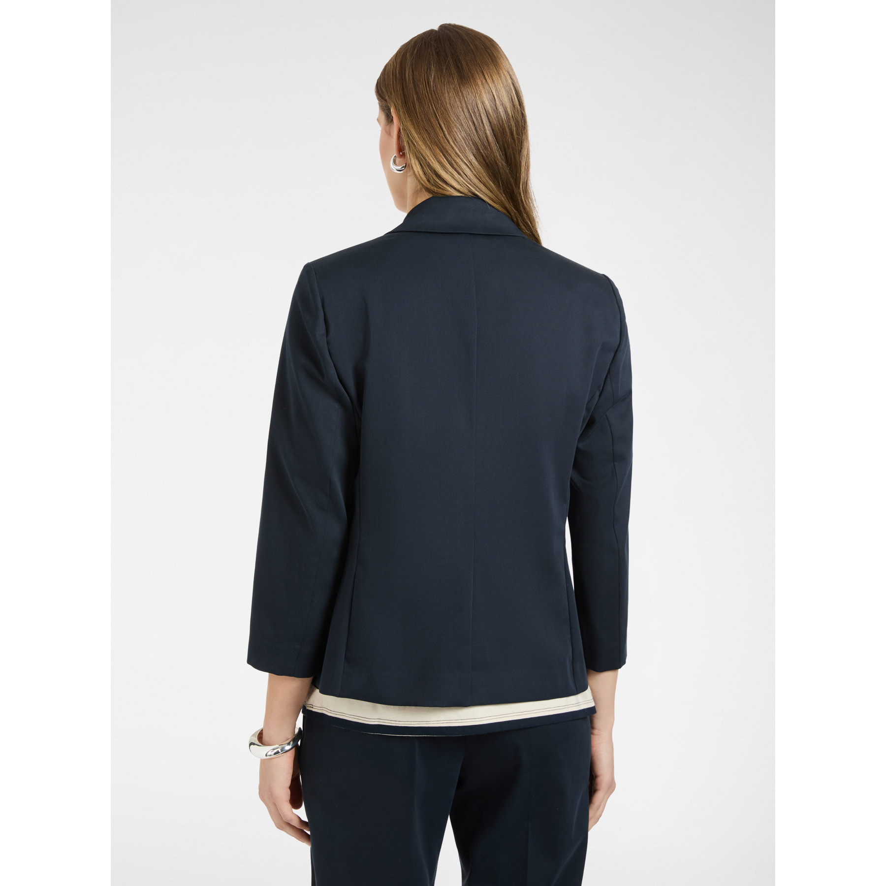 Elena Mirò - Blazer de raso elástico - Azul