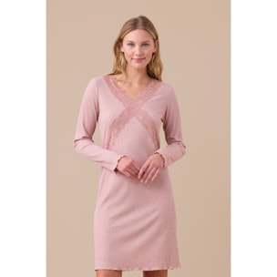 Camicia da notte donna in costina di viscosa articolo classic Noidinotte