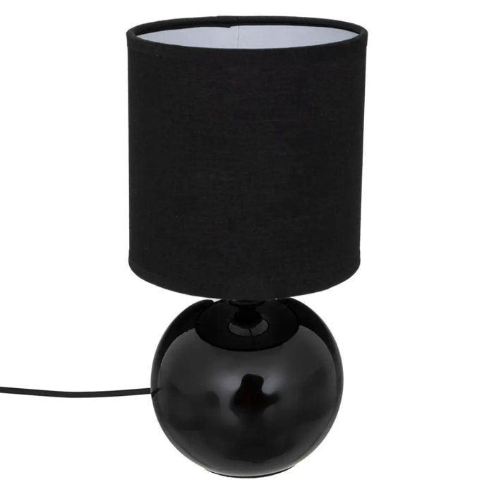 Lampe boule "Timeo" - noir - H25 cm