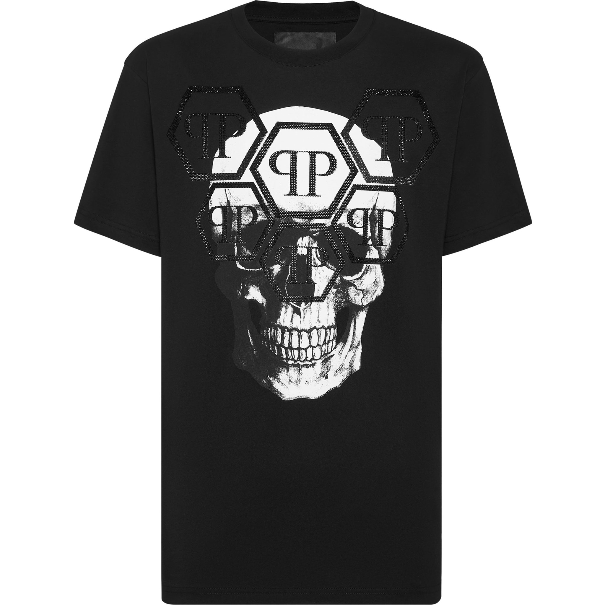 PHILIPP PLEIN Camiseta de cuello redondo y manga corta SKULL