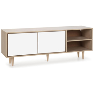 Mueble tv denia 2p roble o roble/blanco