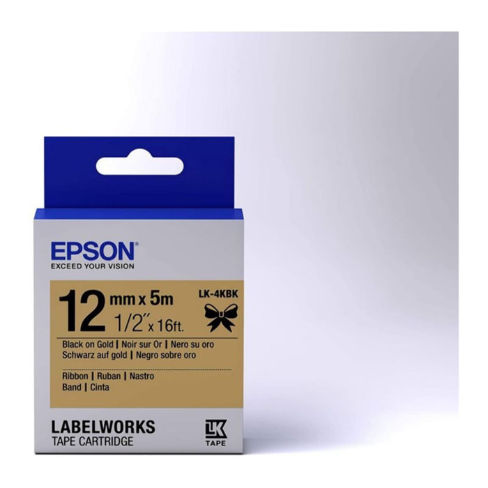 Accessoire EPSON LK-4KBK noir et or 12mm sur 5m