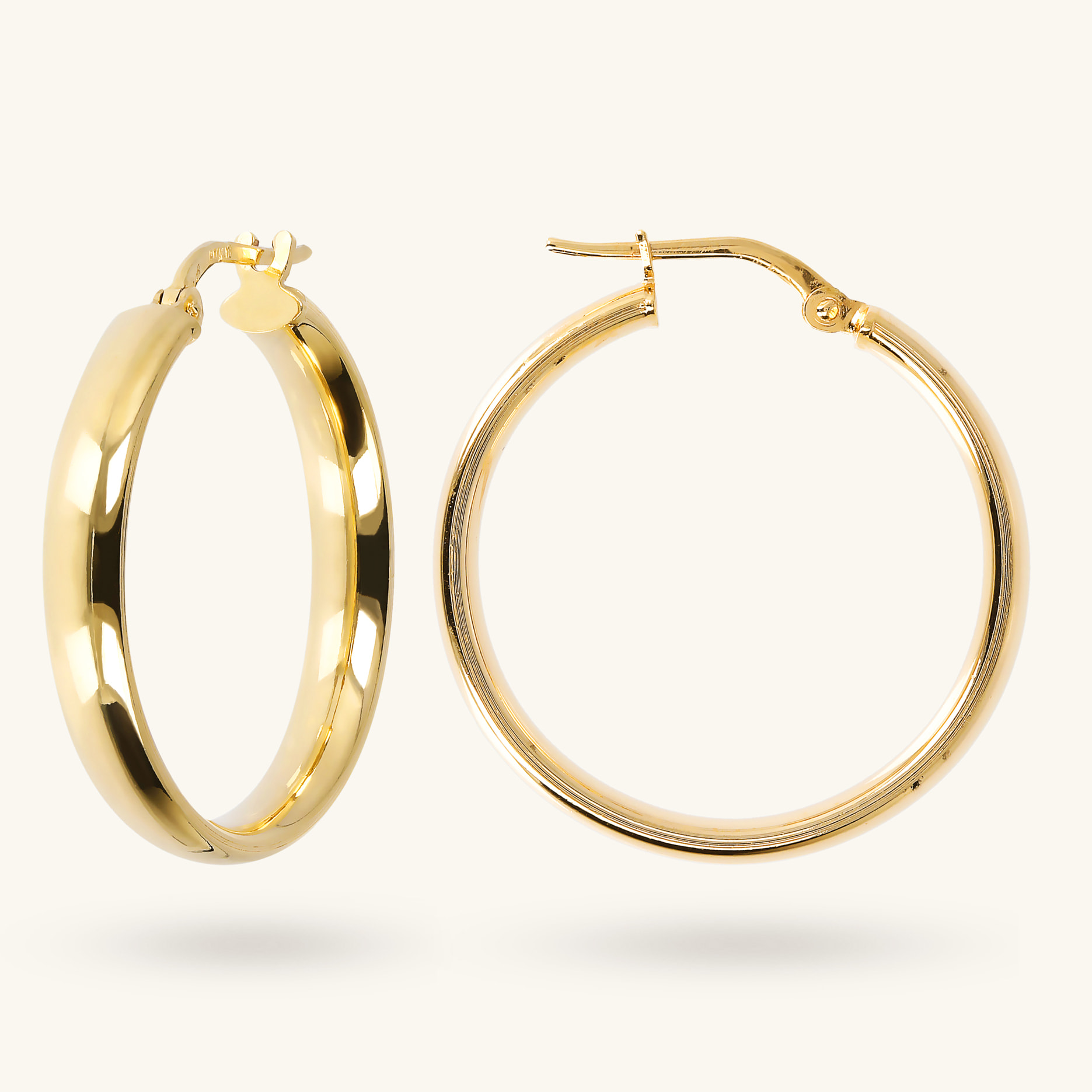 Orecchini a Cerchio Design Classico Diametro 2.5cm