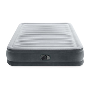 Intex Materasso Gonfiabile Dura-Beam Comfort Plush Piazza e Mezza con Pompa Elettrica Incorporata, 137x191x33