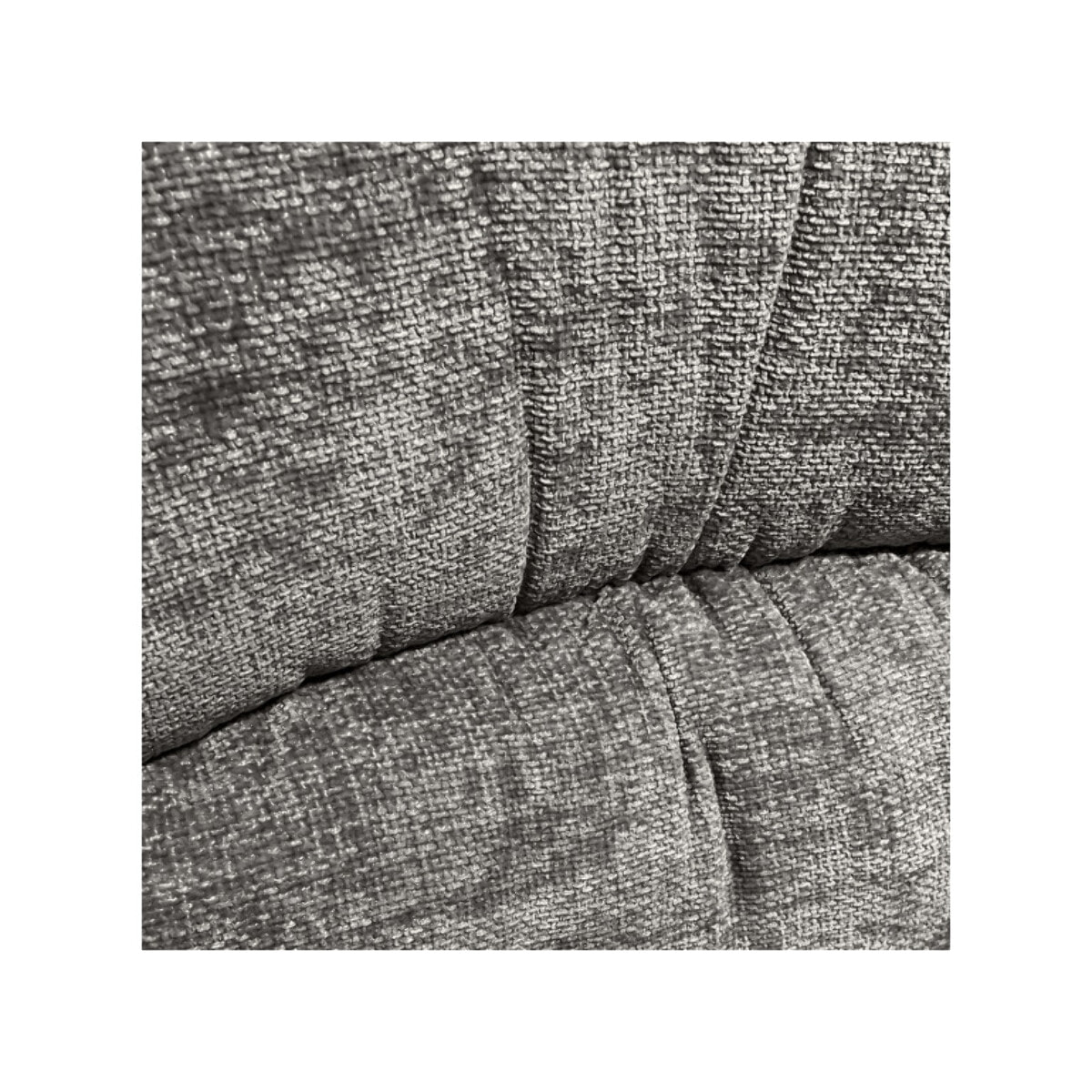 Fauteuil rotatif 360° tissu doux avec simili et pieds métal - DOUDOU