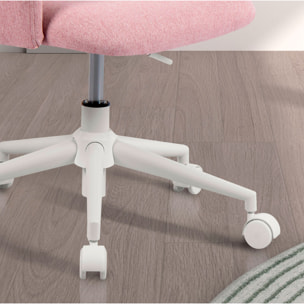 Silla de estudio Mia tela rosa 81x58x58 cm