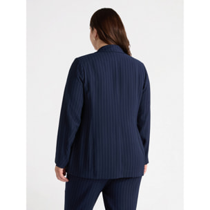 Fiorella Rubino - Blazer en tejido de rayas diplomáticas - Azul