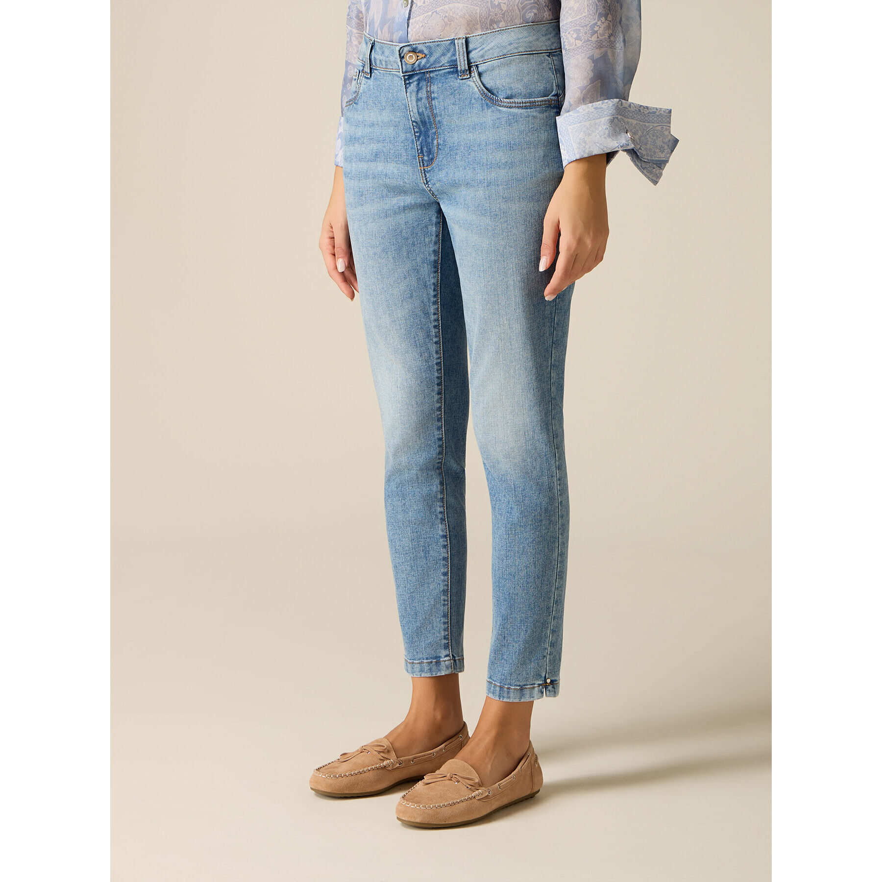 Oltre - Jeans skinny lavados - Light - blue