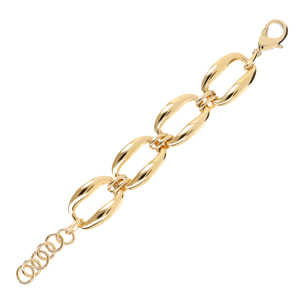 Bracciale Golden Catena Rettangolare Bombata