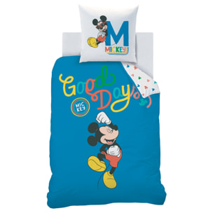 Parure de lit imprimée 100% coton, DISNEY HOME MICKEY GOOD DAYS