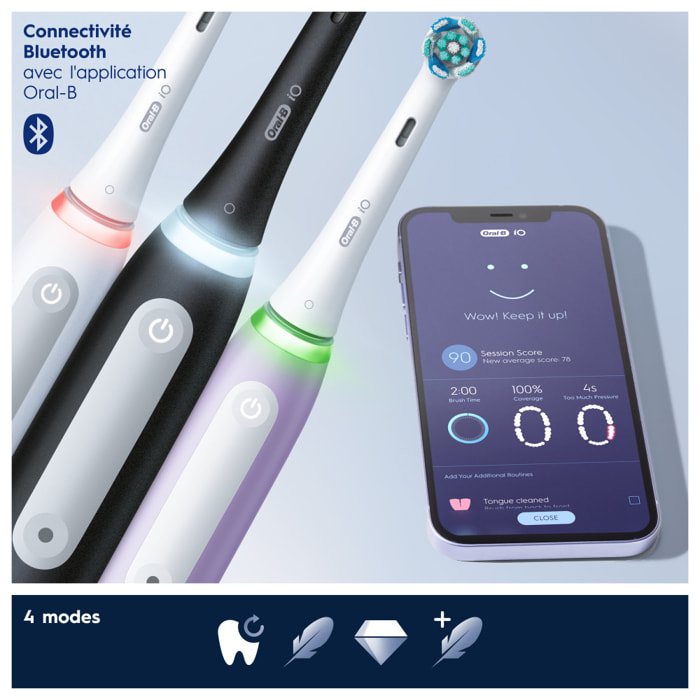 NPI Oral-B iO 4N - Avec Etui de Voyage - Lavande - Brosse À dents Électrique connectée