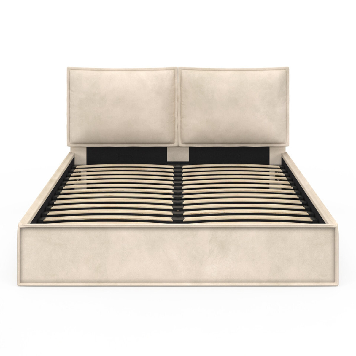 Lit coffre Lilou 160x200cm velours beige