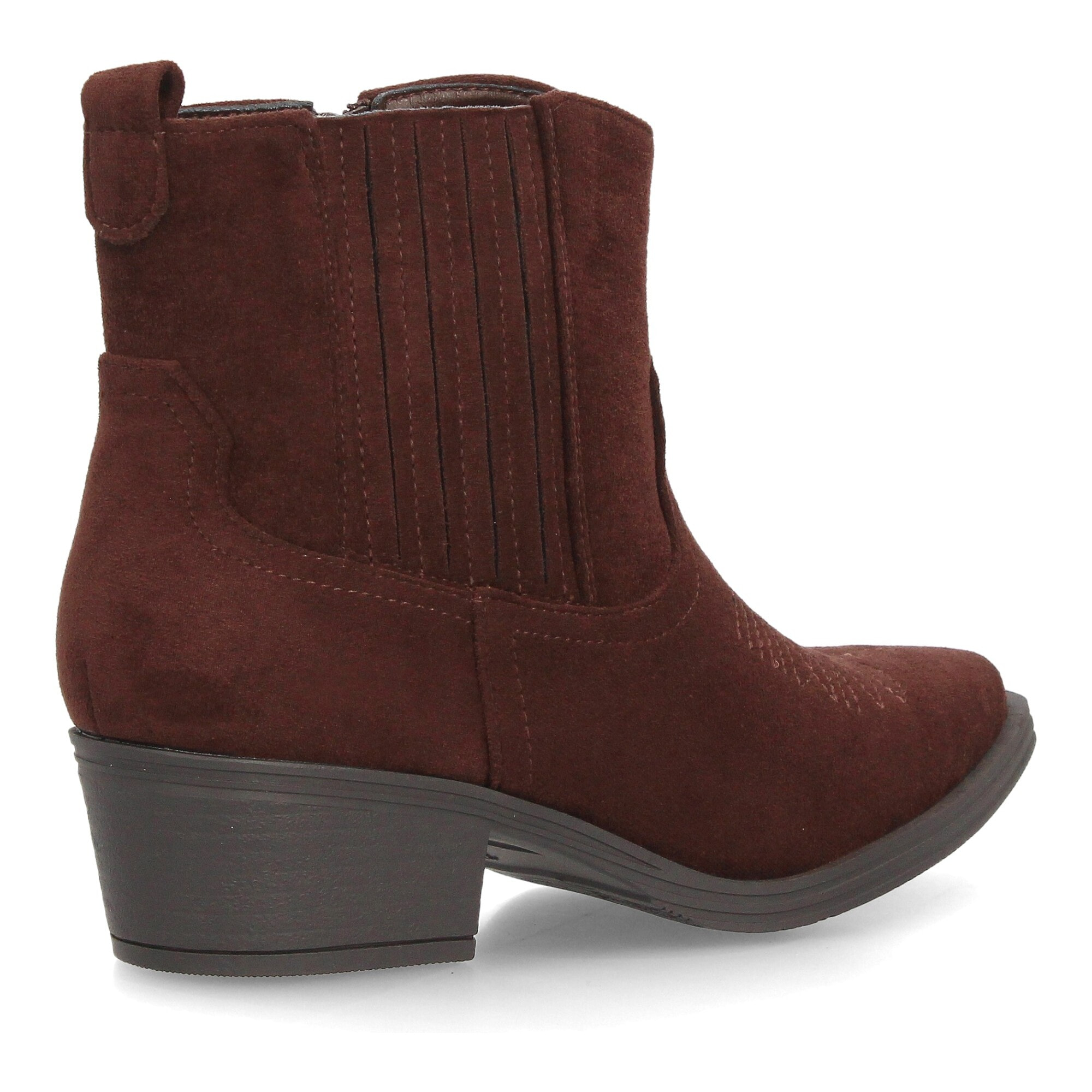 Botines bajos cowboy con bordados y tacónpara mujer