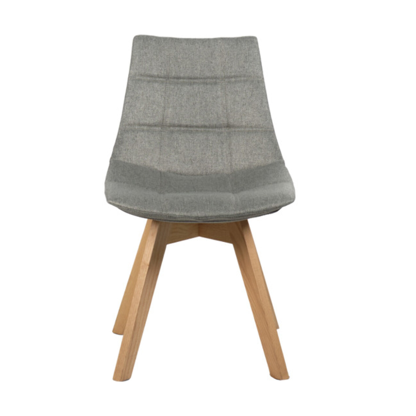 Chaise en tissu dossier avec piétement en bois massif - DEB