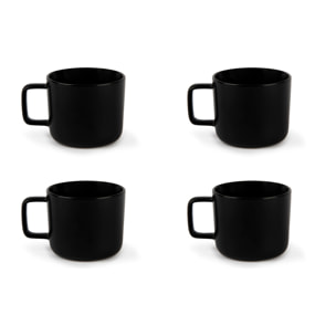 Set 4 Tazze Tè Excelsa – Nordic, Stoneware Nero