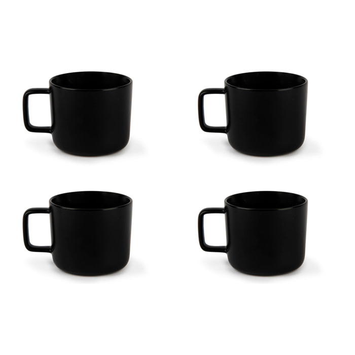 Set 4 Tazze Tè Excelsa – Nordic, Stoneware Nero