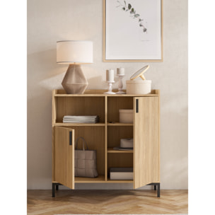 Aparador entrada Dover melamina roble dorado 88x90x33 cm