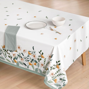 Nappe anti-taches ADARA VERT - coton mélangé