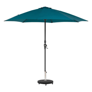 Parasol droit rond "Sisko" bleu canard 2,7m