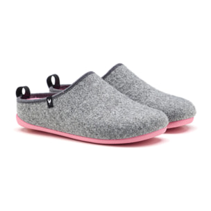 Zapatillas De Casa Lanna Woman Gris & Rosa
