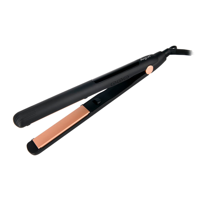 Plancha de pelo de ceramica con pantalla LCD. 50W con 4 niveles de temperatura.