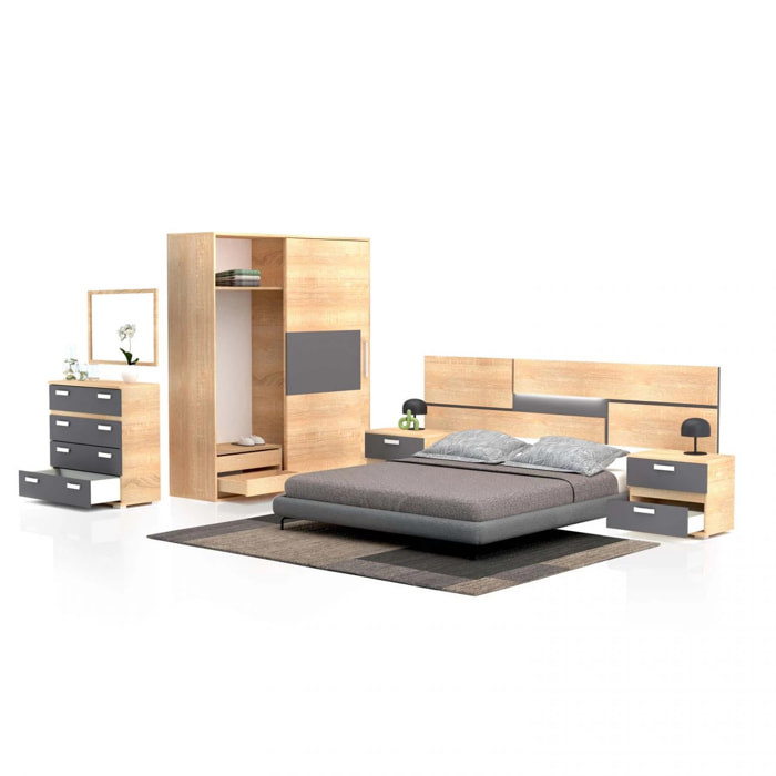 Dormitorio Ataneq Pure 4C Plus Cambria - Grafito