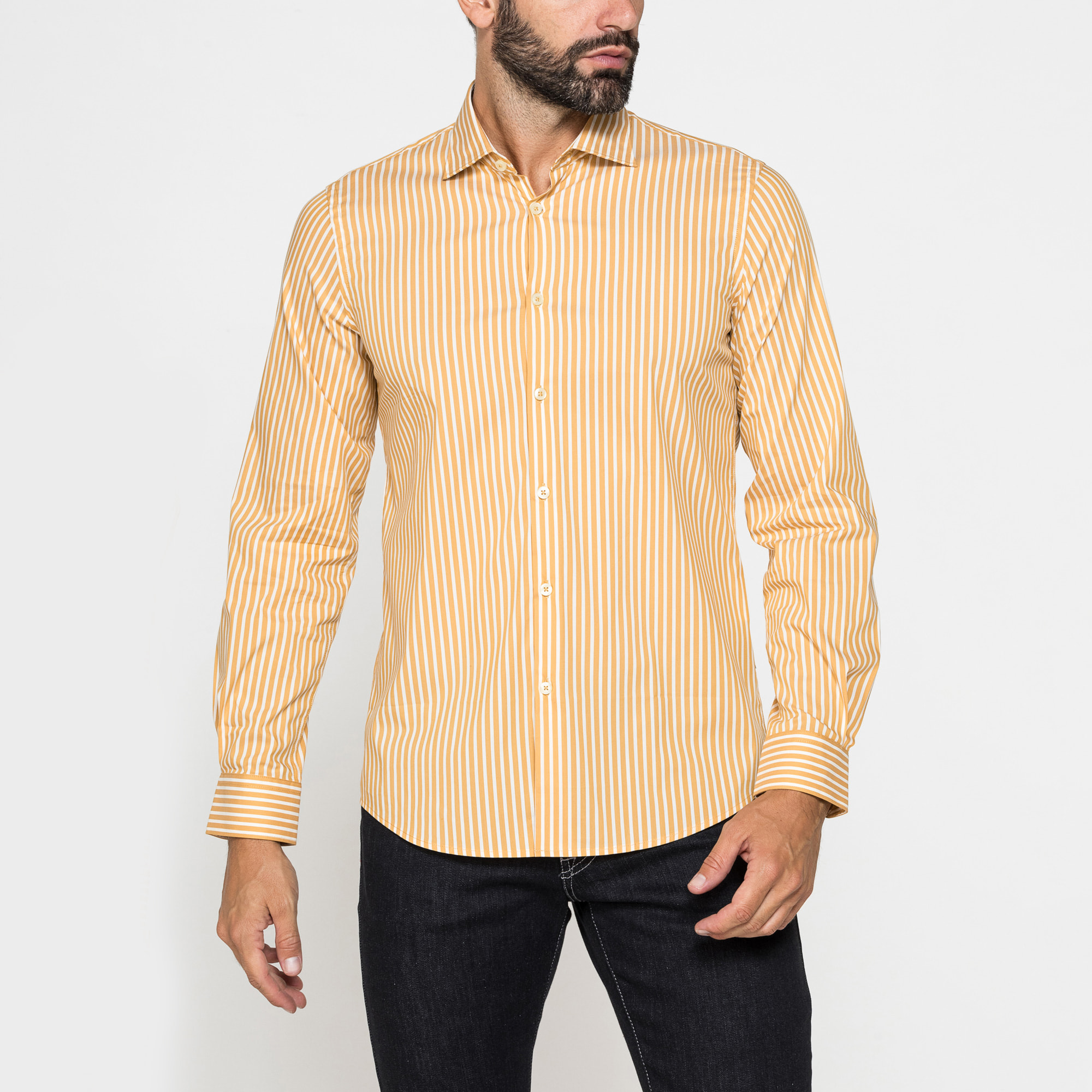 CAMICIA SLIM FIT IN COTONE ELASTICIZZATO