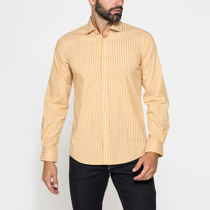 CAMICIA SLIM FIT IN COTONE ELASTICIZZATO