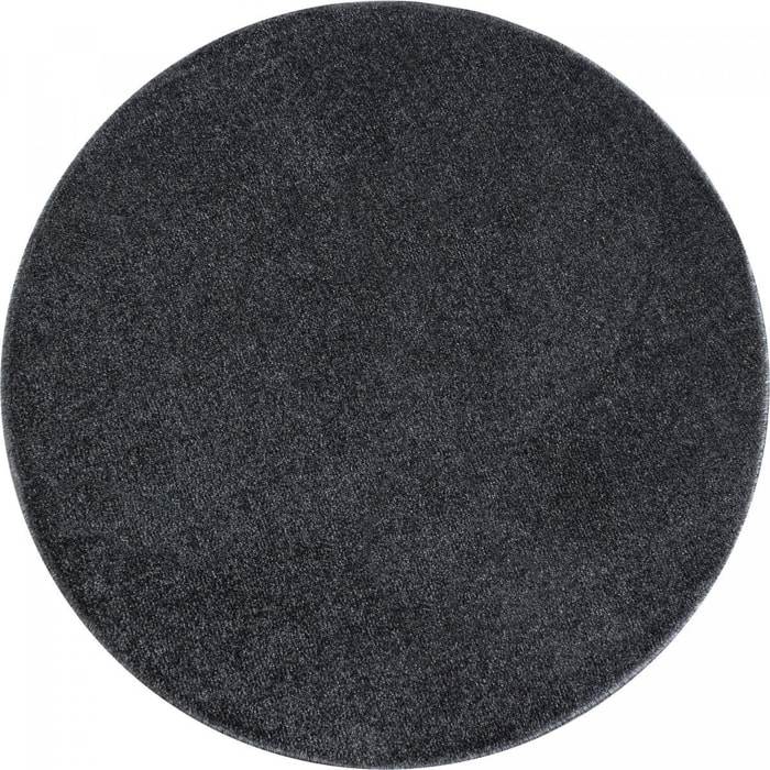 Tapis rond tissé motif uni JUFO