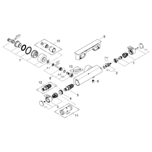 Mitigeur thermostatique douche Grohtherm 2000 avec tablette