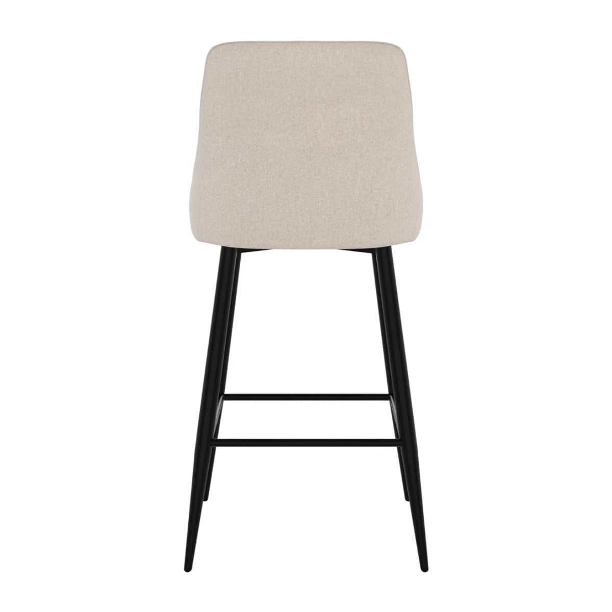 Lot de 2 chaises pour îlot central 66,5 cm en tissu beige - Pipo