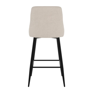 Lot de 2 chaises pour îlot central 66,5 cm en tissu beige - Pipo