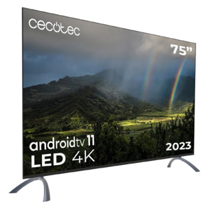 Televisor QLED 75" Smart TV V2 Series VQU20075S Cecotec. 4KUHD,Android11,Diseños