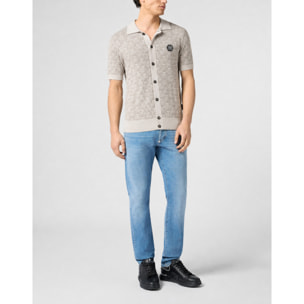 PHILIPP PLEIN Pullover dolcevita a maniche corte MONOGRAM