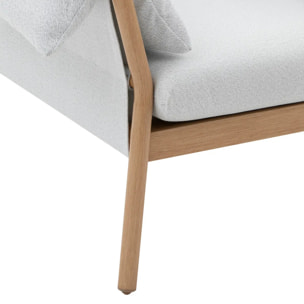 Fauteuil de salon de jardin "Odemilia" gris aluminium et polyester