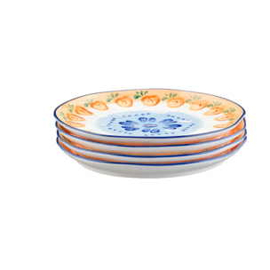 Assiette NAPOLI Ø20cm - 4 pièces - Agrume