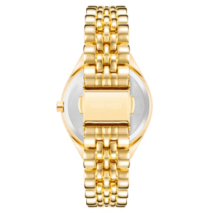 Reloj Nine West NW-2660GNGB Mujer Analogico Cuarzo con Correa de Metal