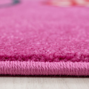 KIDS - Tapis enfant à motif hiboux violet - KID0420LIL