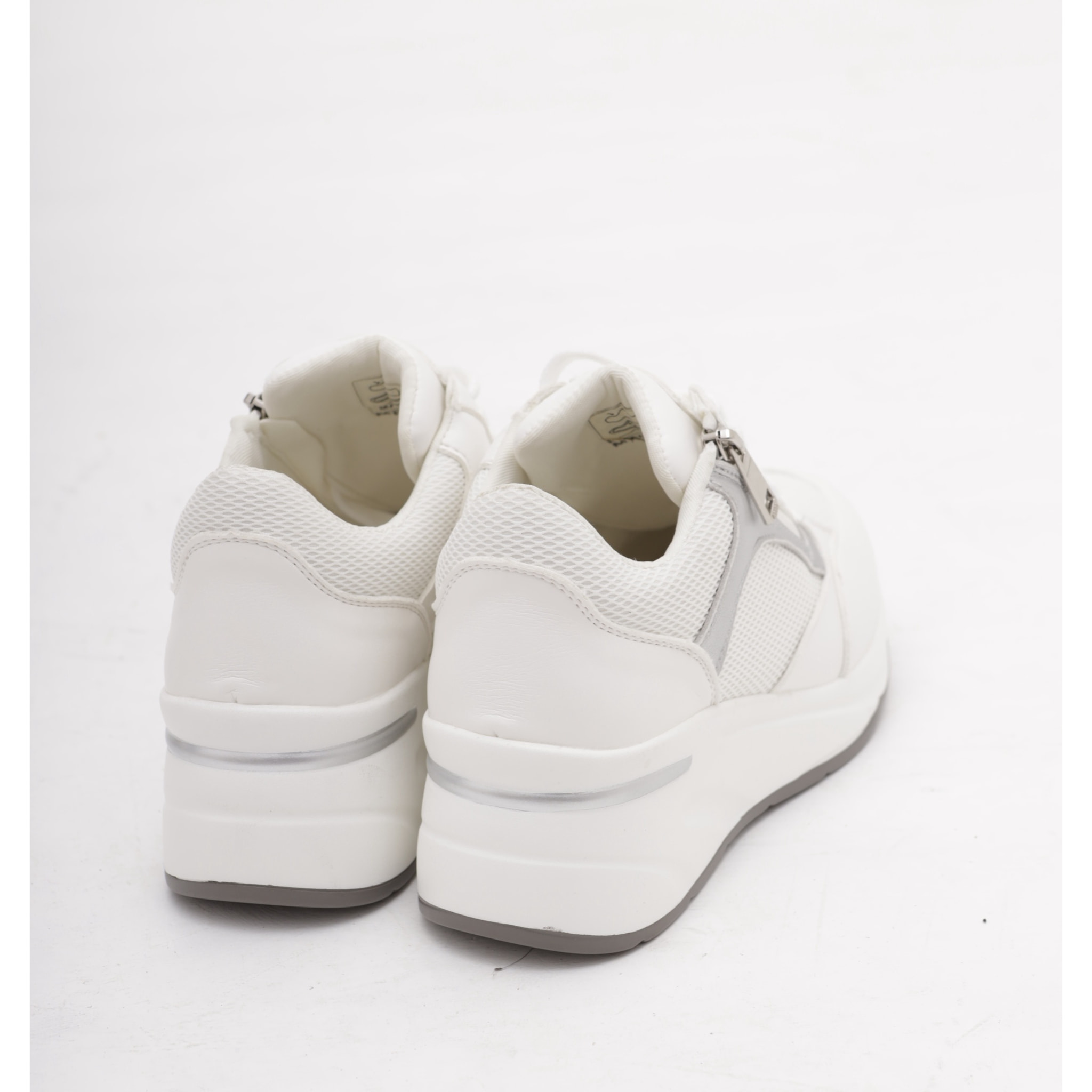 SNEAKERS ALTA ZIP CHOCOLA' BIANCO