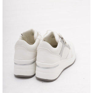 SNEAKERS ALTA ZIP CHOCOLA' BIANCO