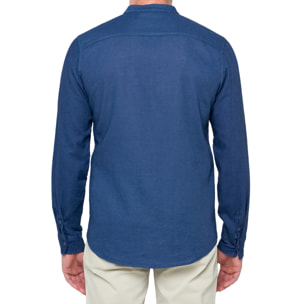 Camisa de lino Hot Buttered Tongareva Azul