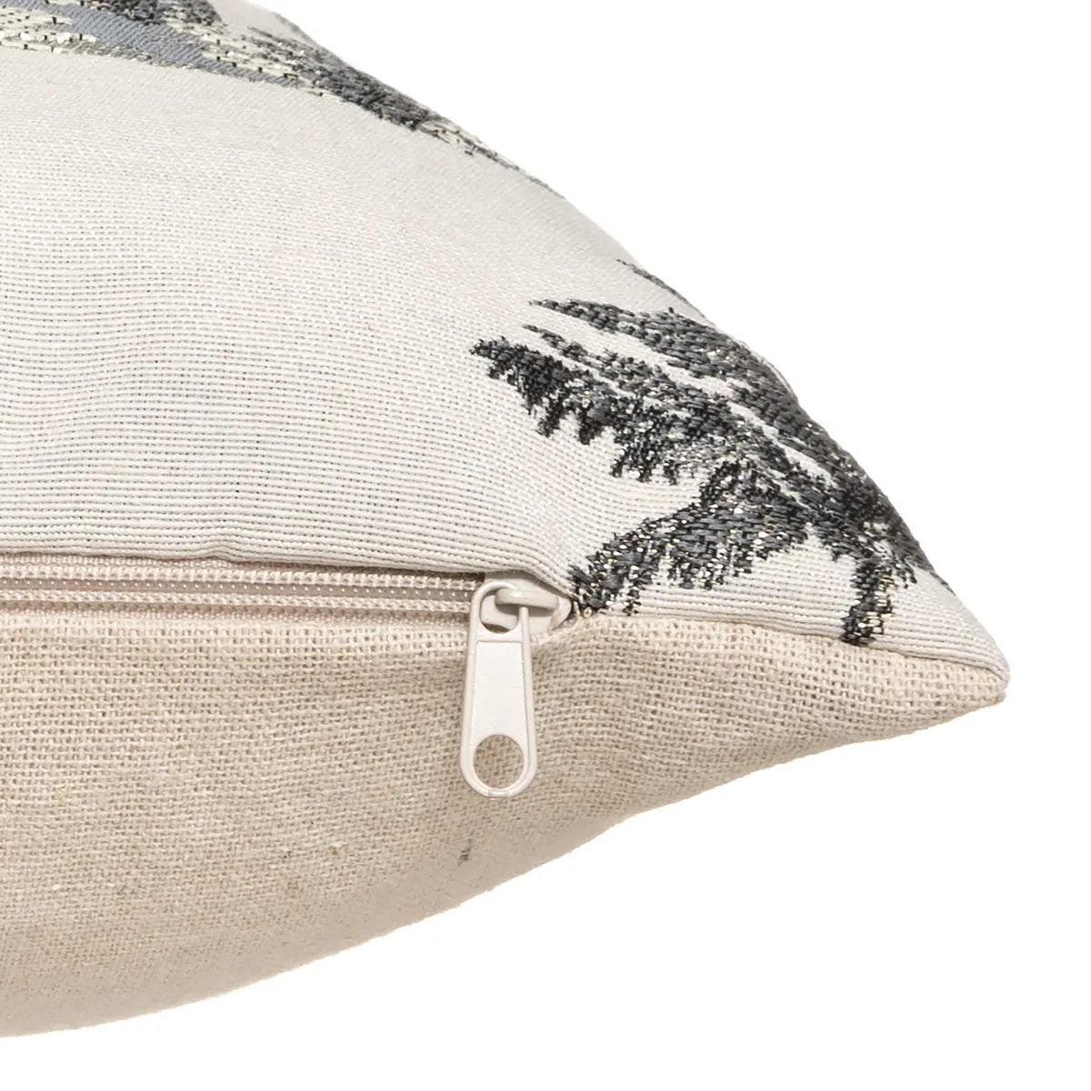 Housse de coussin "Palm" noir et blanc 40x40cm