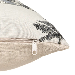 Housse de coussin "Palm" noir et blanc 40x40cm