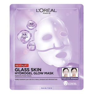 Maschera Viso Illuminante Idratante Revitalift Filler Glass Skin in Idrogel