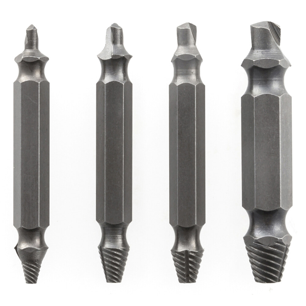 Set di 4 bits per la rimozione delle viti danneggiate - acciaio temperato