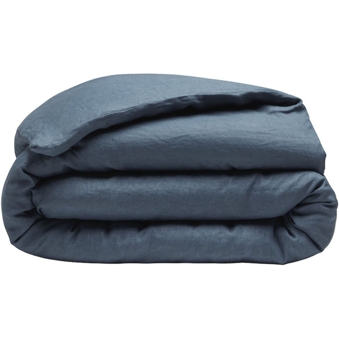 Housse De Couette 100% lin lavé Bleu Emeraude