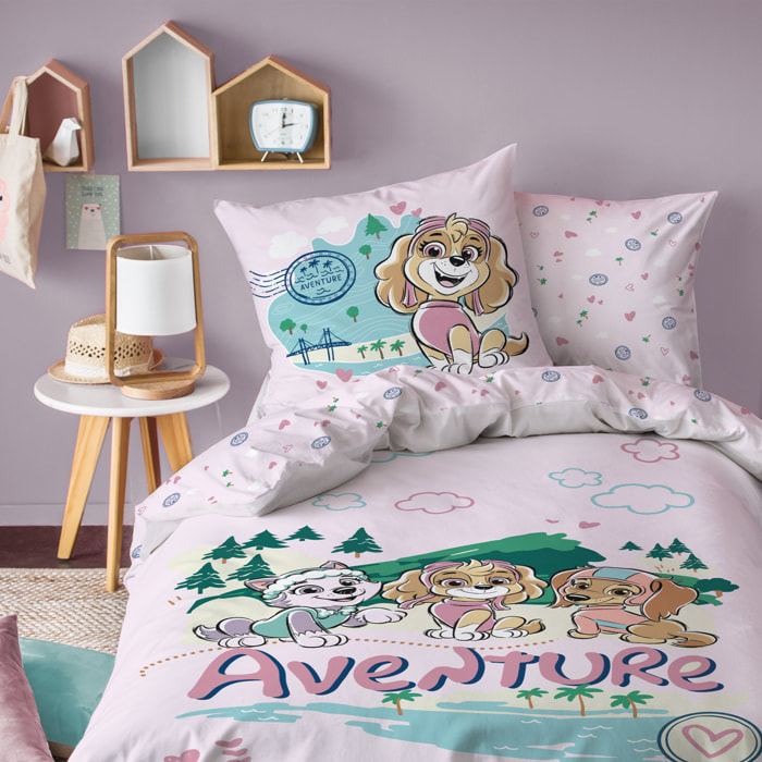 Parure de lit imprimée 100% coton, PAT PATROUILLE VOYAGE
