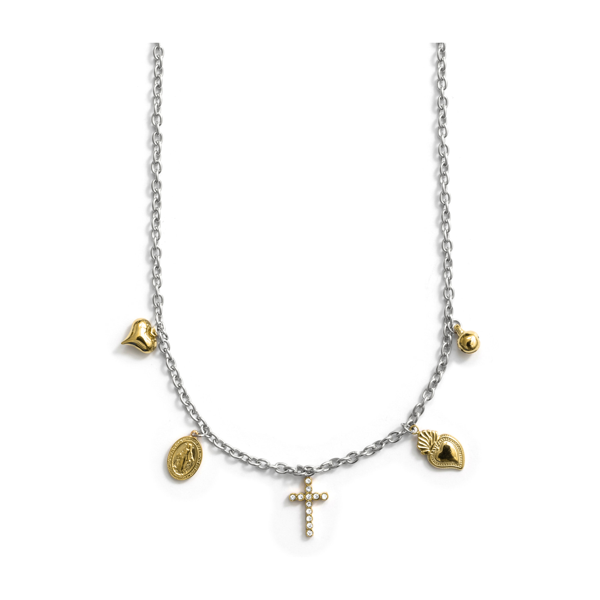Collar Sixi acabado oro 18k y plata