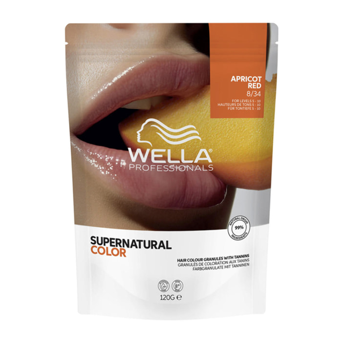 WELLA Supernatural Color 8/34 APRICOT RED 120G