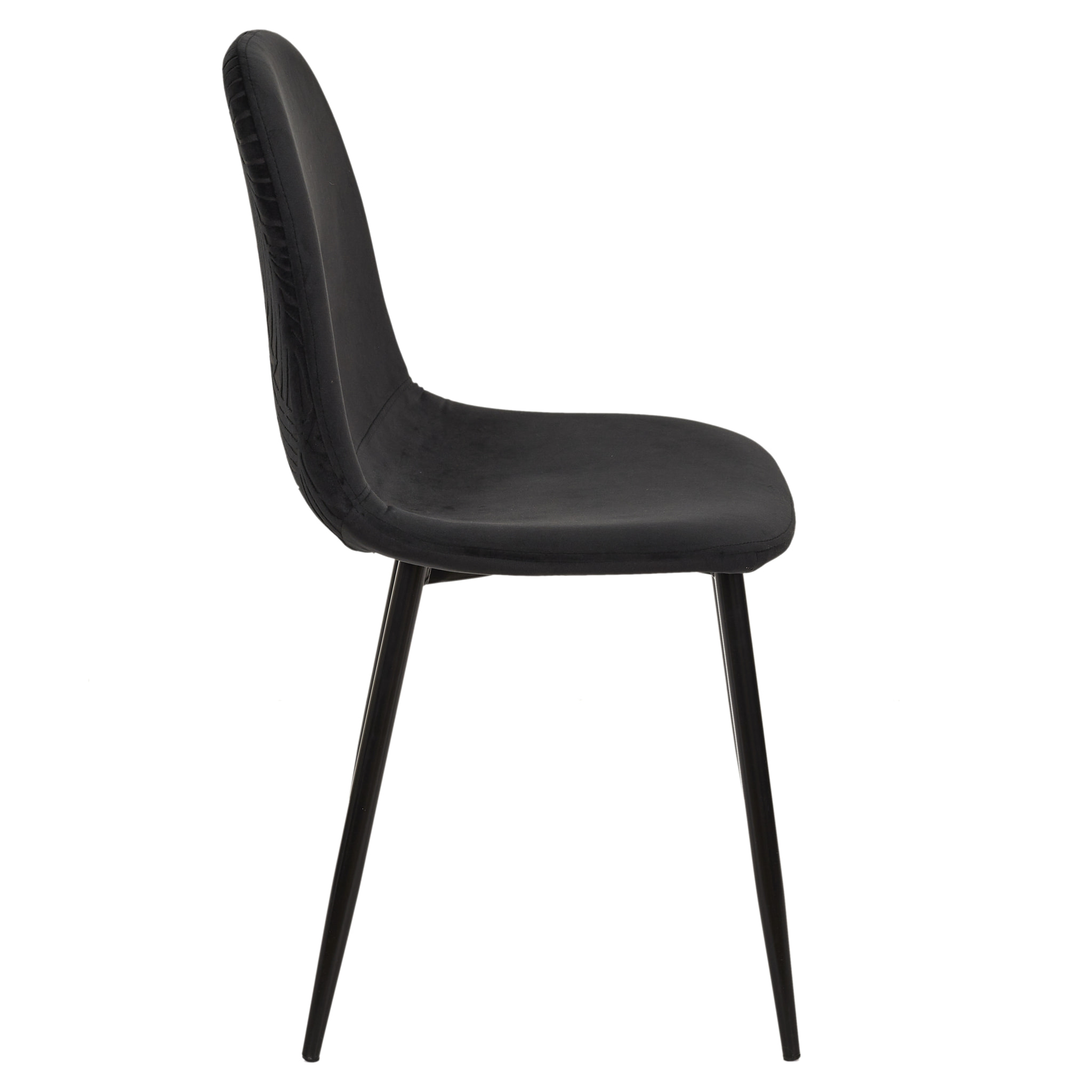Chaise Pieds Metal Leaf Noir - Lot De 4